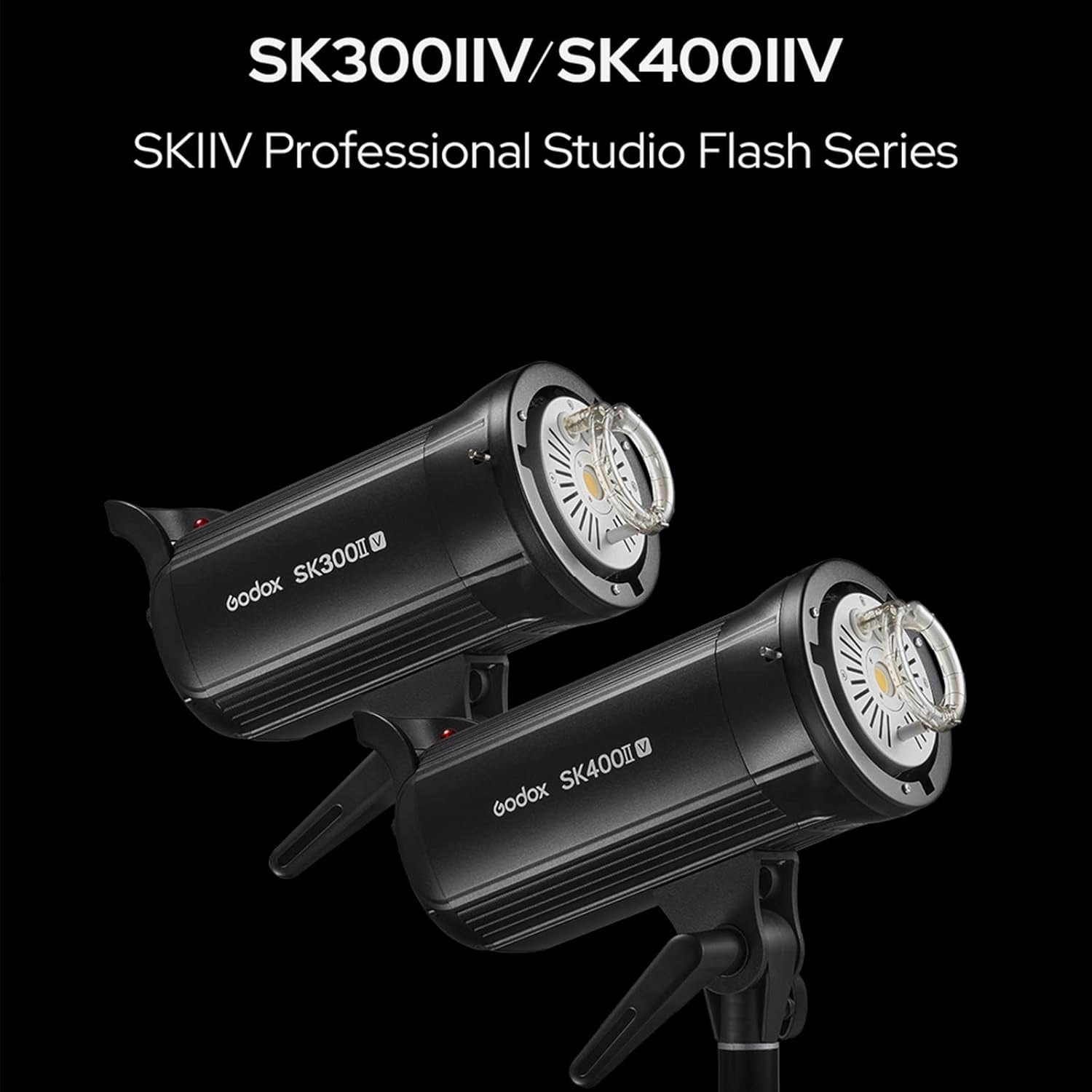 SK400II-V SK400IIV 400W Studio Strobe Flash - Bowens Mount LED Modeling Lamp for Studio,Commerce Phototgraphy(Sk400Ii Upgraded Version)