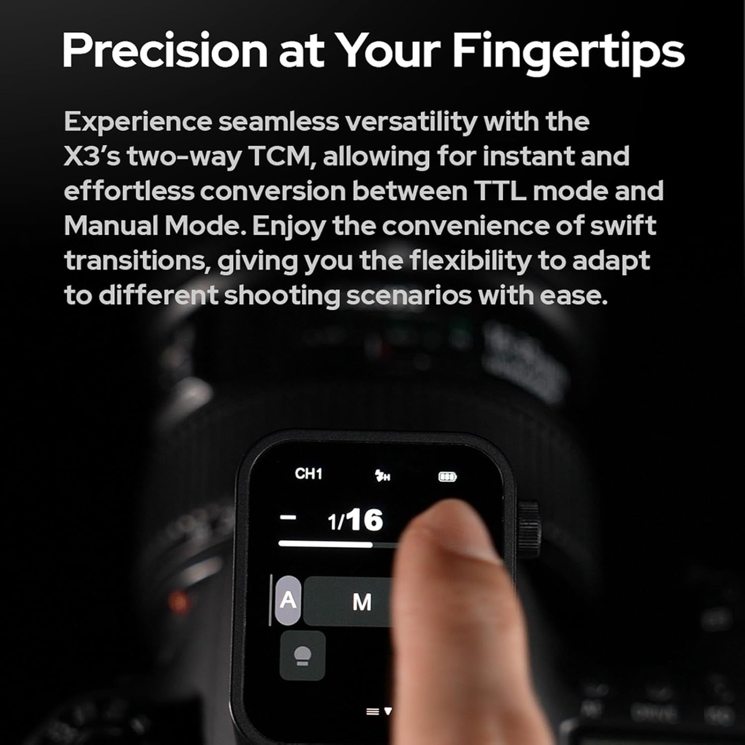 X3-S TTL Wireless Flash Trigger for Sony Camera, OLED Touchscreen Flash Transmitter,Built-In Lithium Battery Support Quick Charge( Xpro-S/X2T-S Upgrade Version)