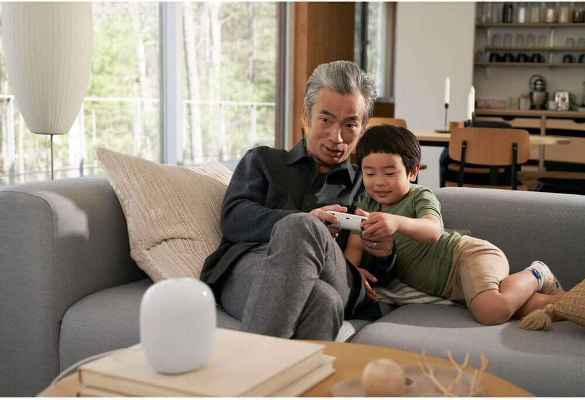 Nest Wifi Pro - Wi-Fi 6E - Reliable Home Wi-Fi System with Fast Speed and Whole Home Coverage - Mesh Router - Snow