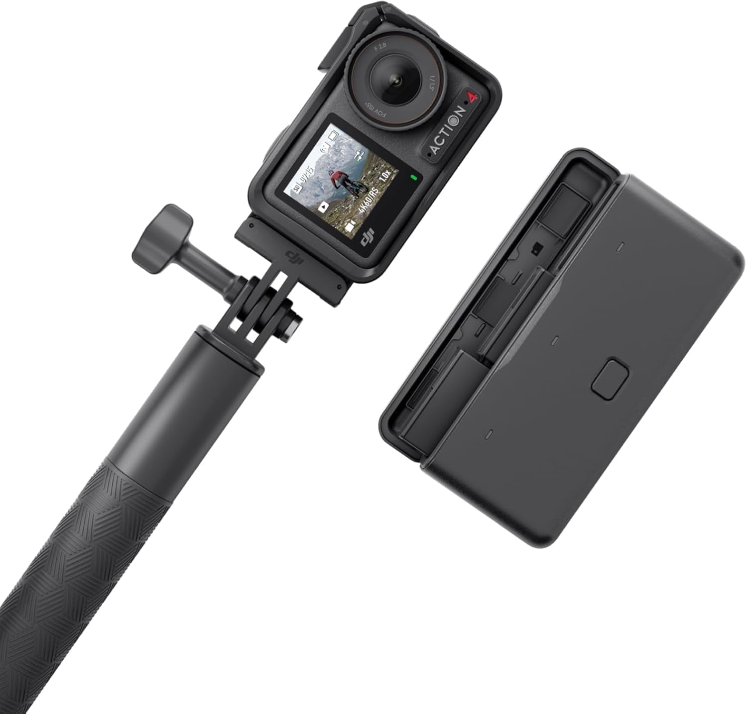 Osmo Action 4 Standard Combo, 4K/120Fps Waterproof Action Camera with a 1/1.3-Inch Sensor, Stunning Low-Light Imaging,10-Bit & D-Log M Color Performance, Long-Lasting 160 Mins, Outdoor Camera