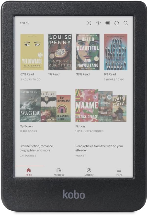 Kobo Clara Colour Ereader: Lector Electrónico de 6” con Pantalla Color E Ink Kaleido™ 3, a Prueba de Agua y Audiolibros