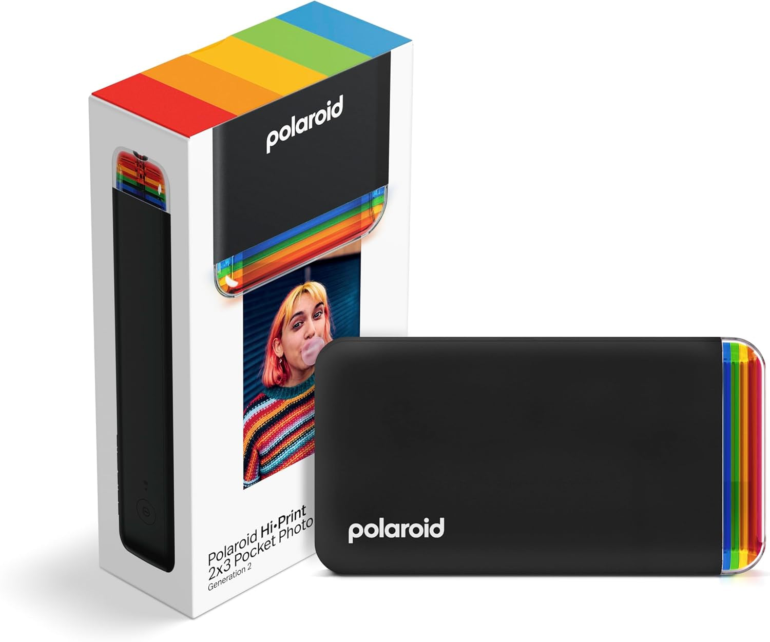 Hi-Print - 2Nd Generation Bluetooth Connected 2X3 Pocket Photo Dye-Sub Printer - White Printer Only (9128)