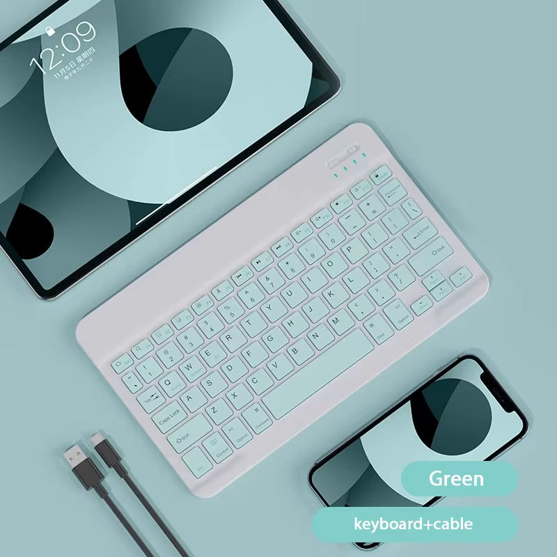 10 Inch Magnetic Tablet Keyboard for Ipad 2024 10.9 11 10.2 Bluetooth Rechargeable Keyboards for Xiaomi 6 Huawei Matepad 11.5