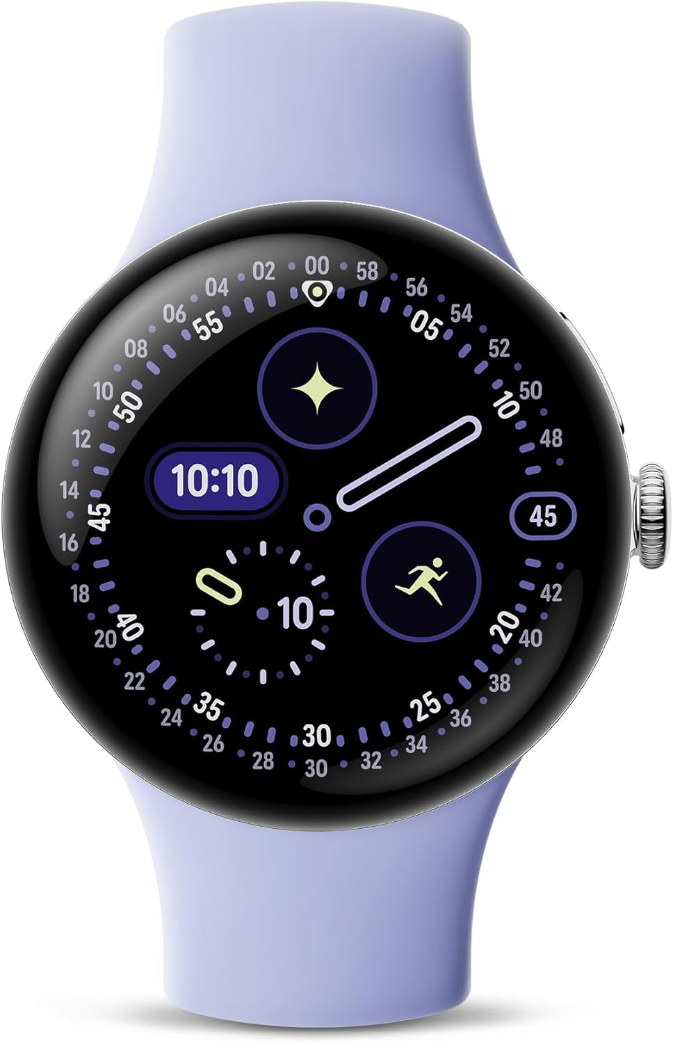 Pixel Watch 4 (45Mm) - Android Smartwatch with Heart Rate and Sleep Tracking - 40-Hour Battery - Fitness Tracking -  AI - Satin Moonstone Aluminum Case - Moonstone Active Band - Wi-Fi