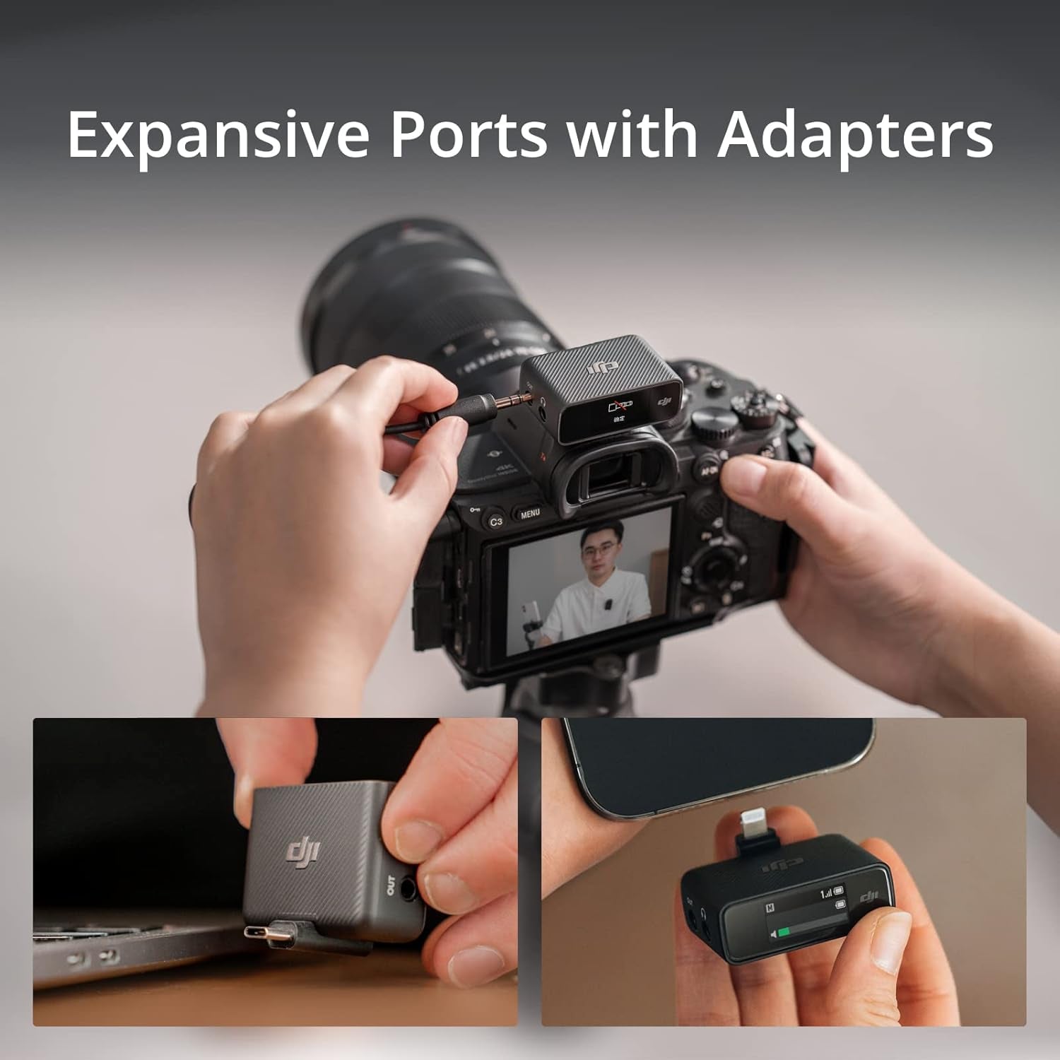 Mic (1 TX + 1 RX), Wireless Lavalier Microphone, 250M (820 Ft.) Range, Compact and Ultra-Light, 14-Hour Recording, Wireless Microphones for PC, Iphone, Android, Cameras, Vlogs, Live Stream