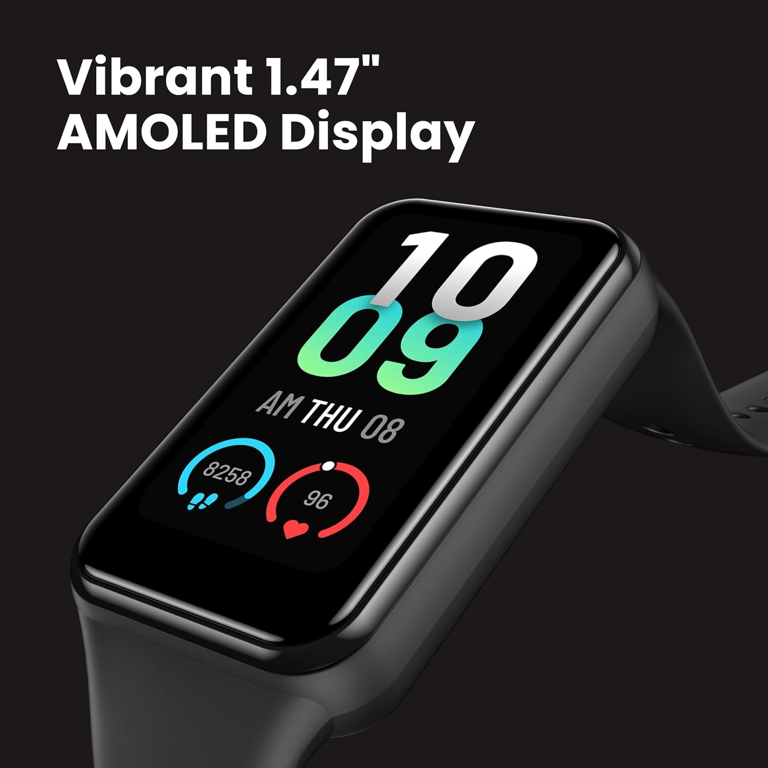 Band 7 Fitness and Activity Trackers and Smartwatches, Heart Rate, Spo2, Sleep Analysis, Amazon Alexa Built-In, 18-Day Battery, Black