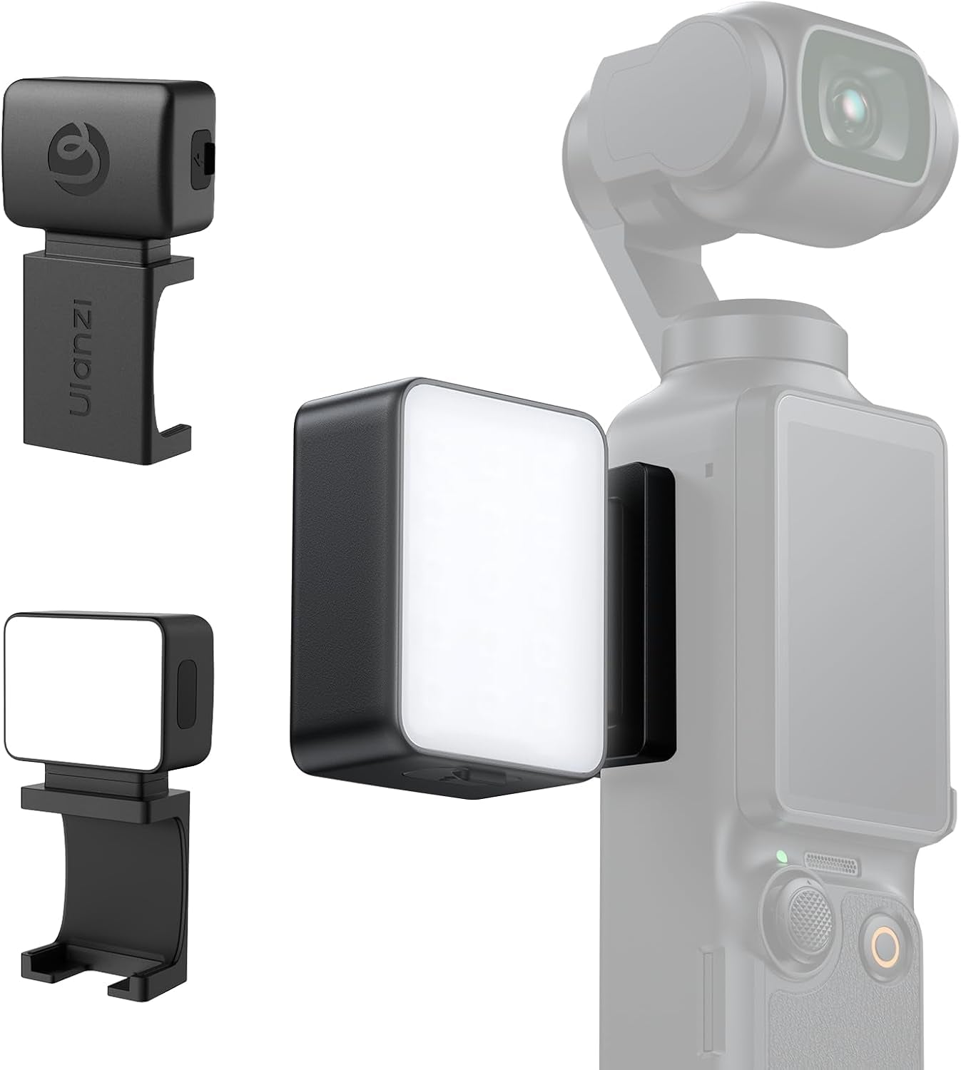 LM001 Magnetic Mini Light for DJI Osmo Pocket 3/Xtra Muse, 2W USB C Rechargeable Auxiliary LED Fill Light, 500Mah, 5800K, CRI ≥95, IPX4 Water Resistance, Brightness 3 Levels Adjustable