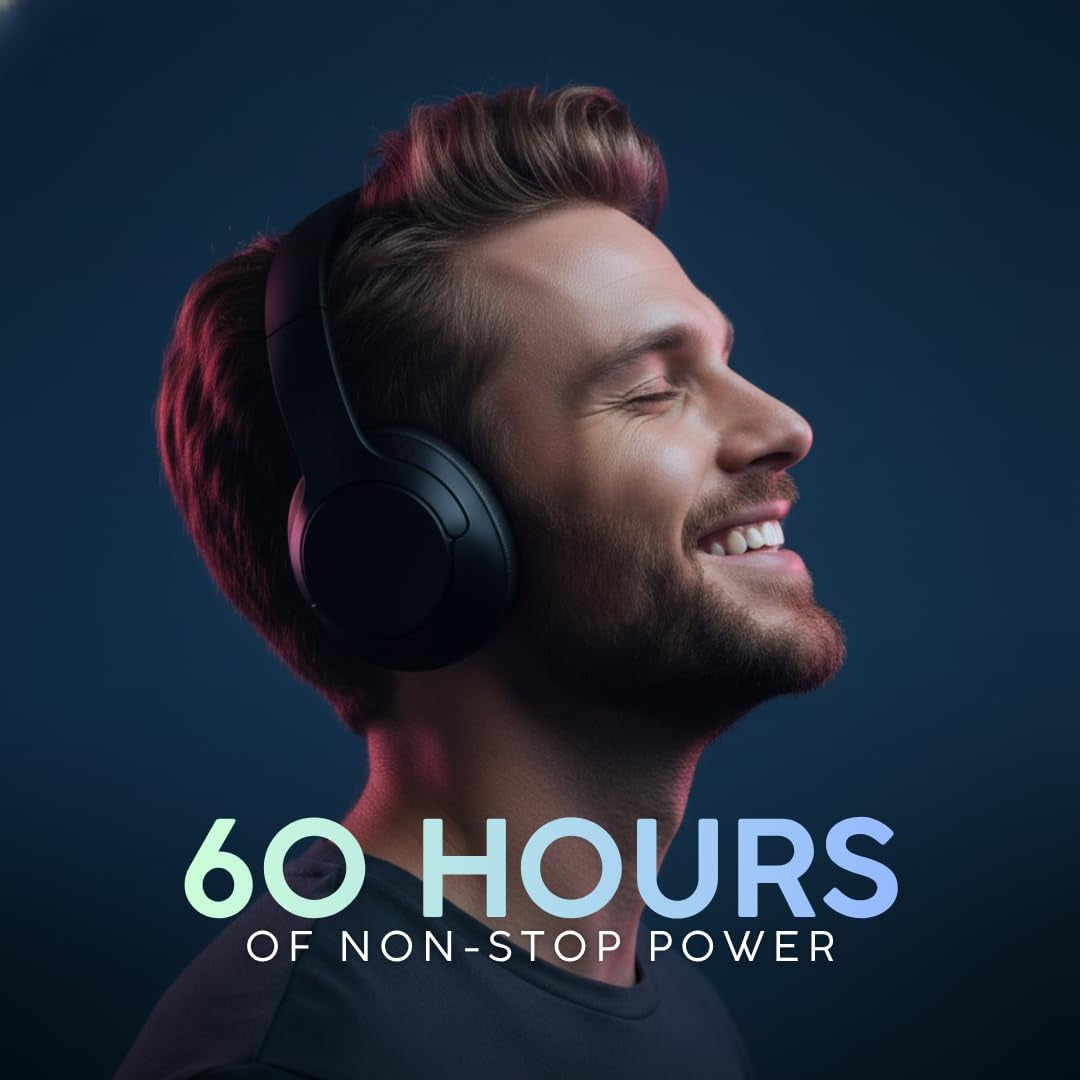 Headphones Lite – Bluetooth 5.4 Over-Ear Wireless Headphones, ANC, 60H, Foldable – Light Sand