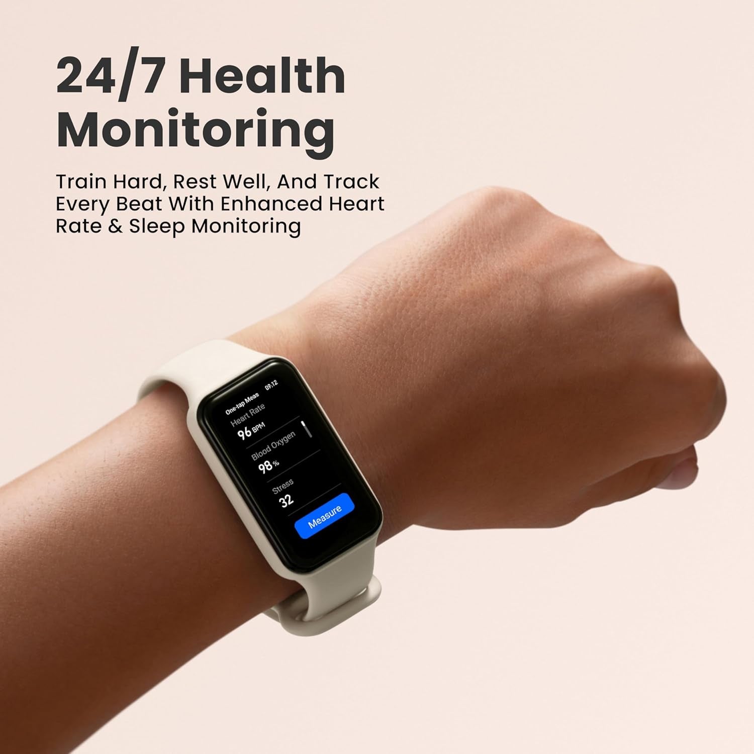 Band 7 Fitness and Activity Trackers and Smartwatches, Heart Rate, Spo2, Sleep Analysis, Amazon Alexa Built-In, 18-Day Battery, Black