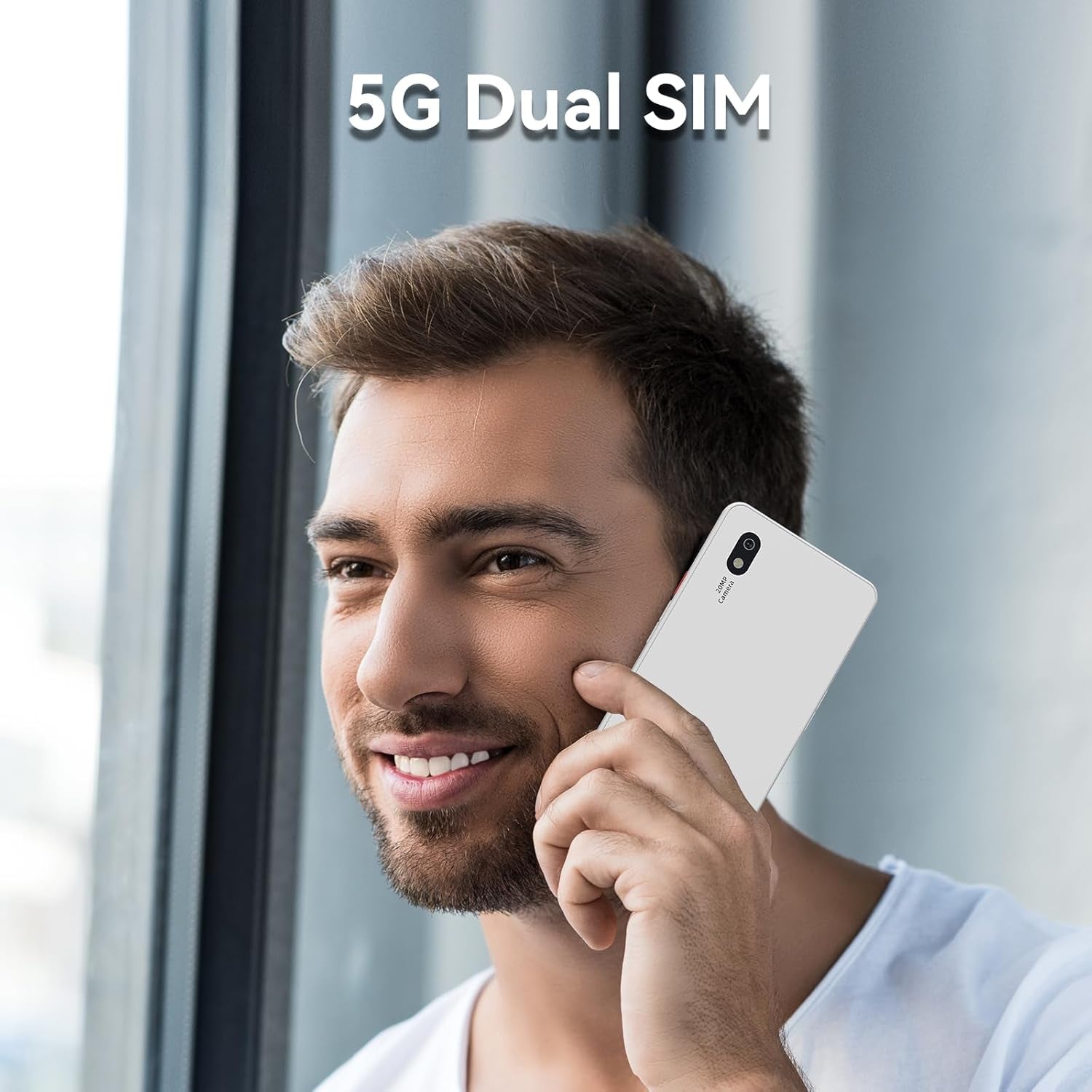 Hibreak Pro Color Epaper Phone, 8+256 GB 5G Smart Phone, Android 14 OS Ebook Reader, White (White)