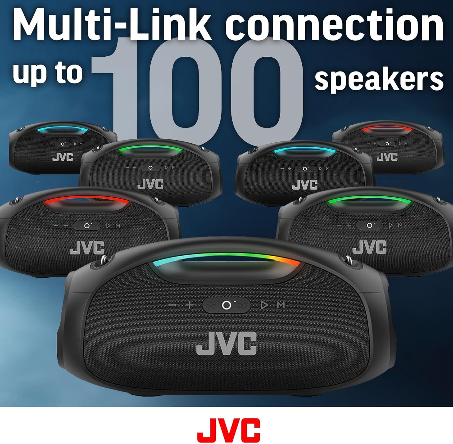 Portable Wireless Bluetooth Speaker - 120W with Dual Woofer Deep Bass, RGB Lighting, Indoor/Outdoor Boombox, Bluetooth 5.3, IPX6 Water Resistant, USB-C, 11-Hr Playtime, 2 Sound Modes - SP-PA15BT