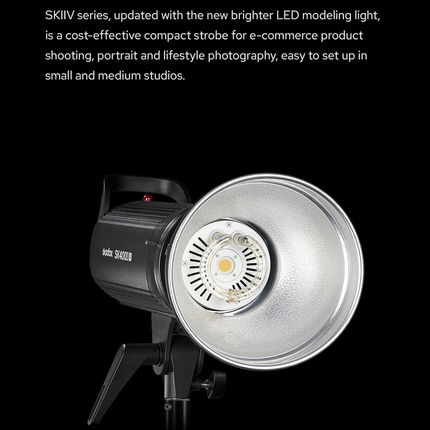 SK400II-V SK400IIV 400W Studio Strobe Flash - Bowens Mount LED Modeling Lamp for Studio,Commerce Phototgraphy(Sk400Ii Upgraded Version)