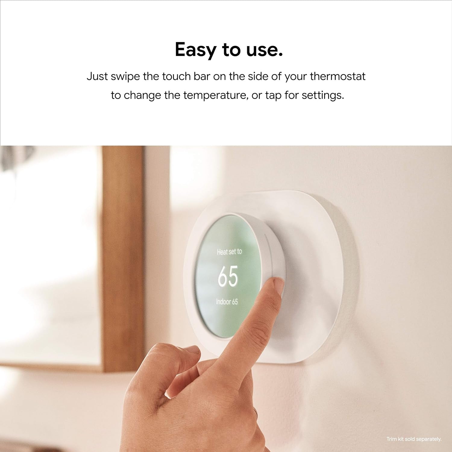 Nest Thermostat - Smart Thermostat for Home - Programmable Wifi Thermostat - Fog