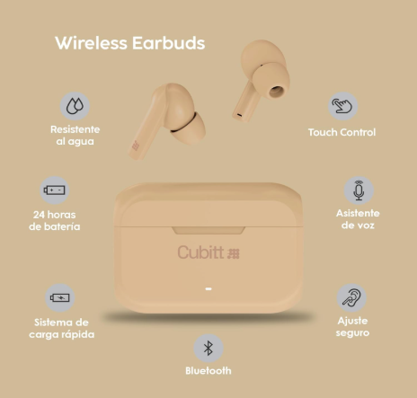 Cubitt - Auriculares inalámbricos True Generation 2, 5.3 Bluetooth