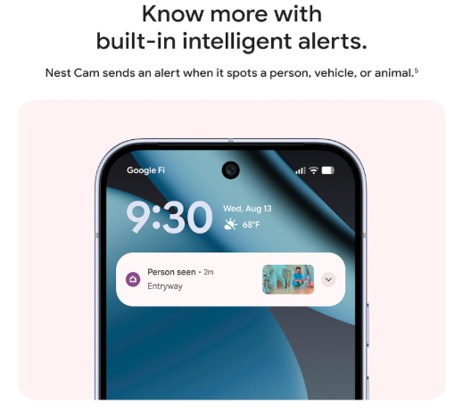 Google Nest Cam para interior (cableada, 3ª generación)