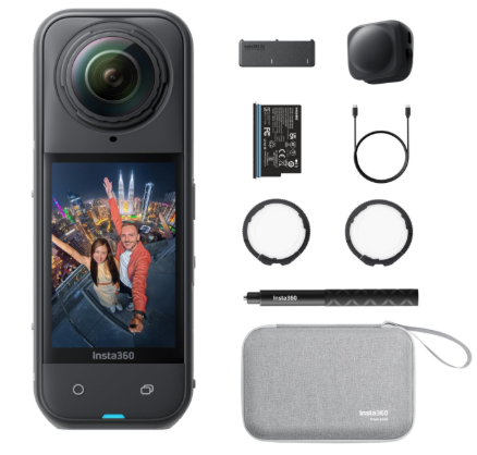 Insta360 X5 - Cámara de acción impermeable de 8K 360°