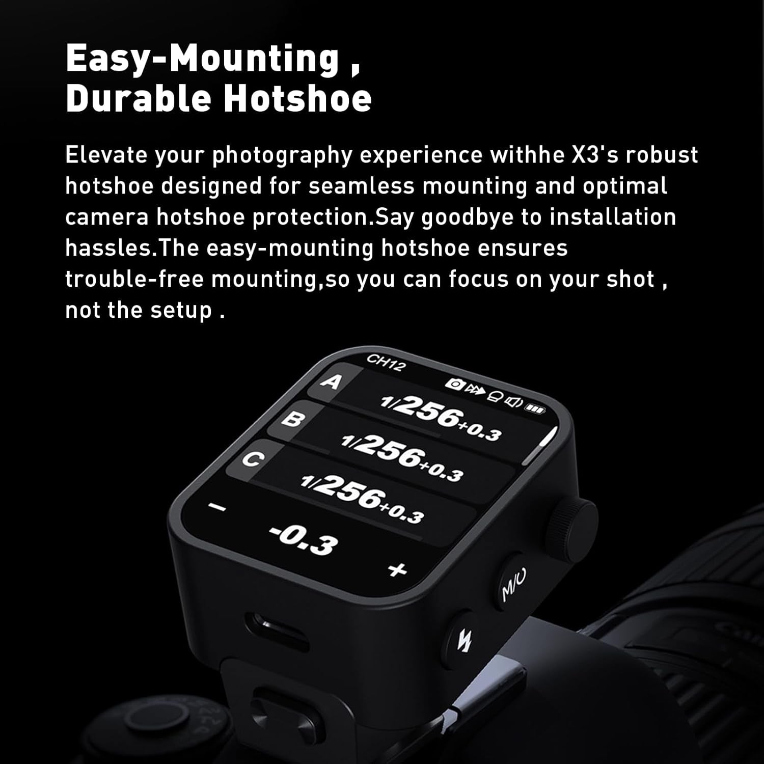 X3-S TTL Wireless Flash Trigger for Sony Camera, OLED Touchscreen Flash Transmitter,Built-In Lithium Battery Support Quick Charge( Xpro-S/X2T-S Upgrade Version)