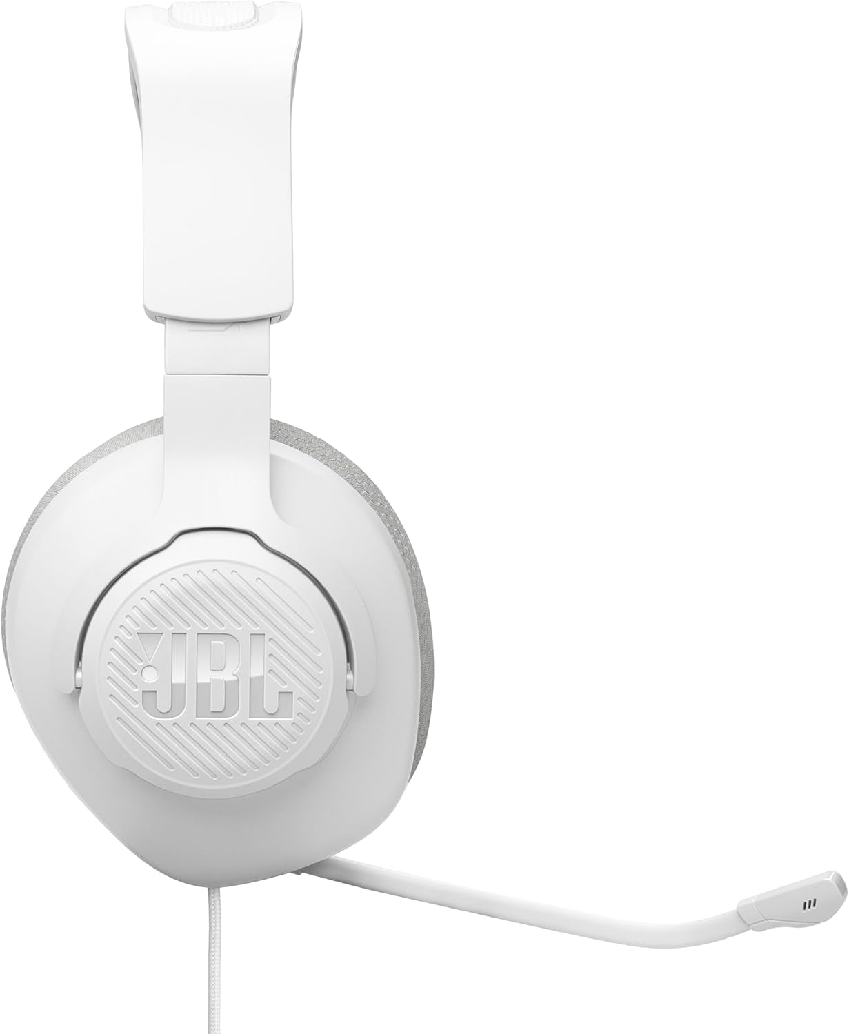 Quantum 100M2 - Wired Over-Ear Gaming Headset with Omnidirectional, Detachable Mic with Mute Option and Fabric-Covered Memory Foam Ear Cushions, Compatible with All Platforms (White)