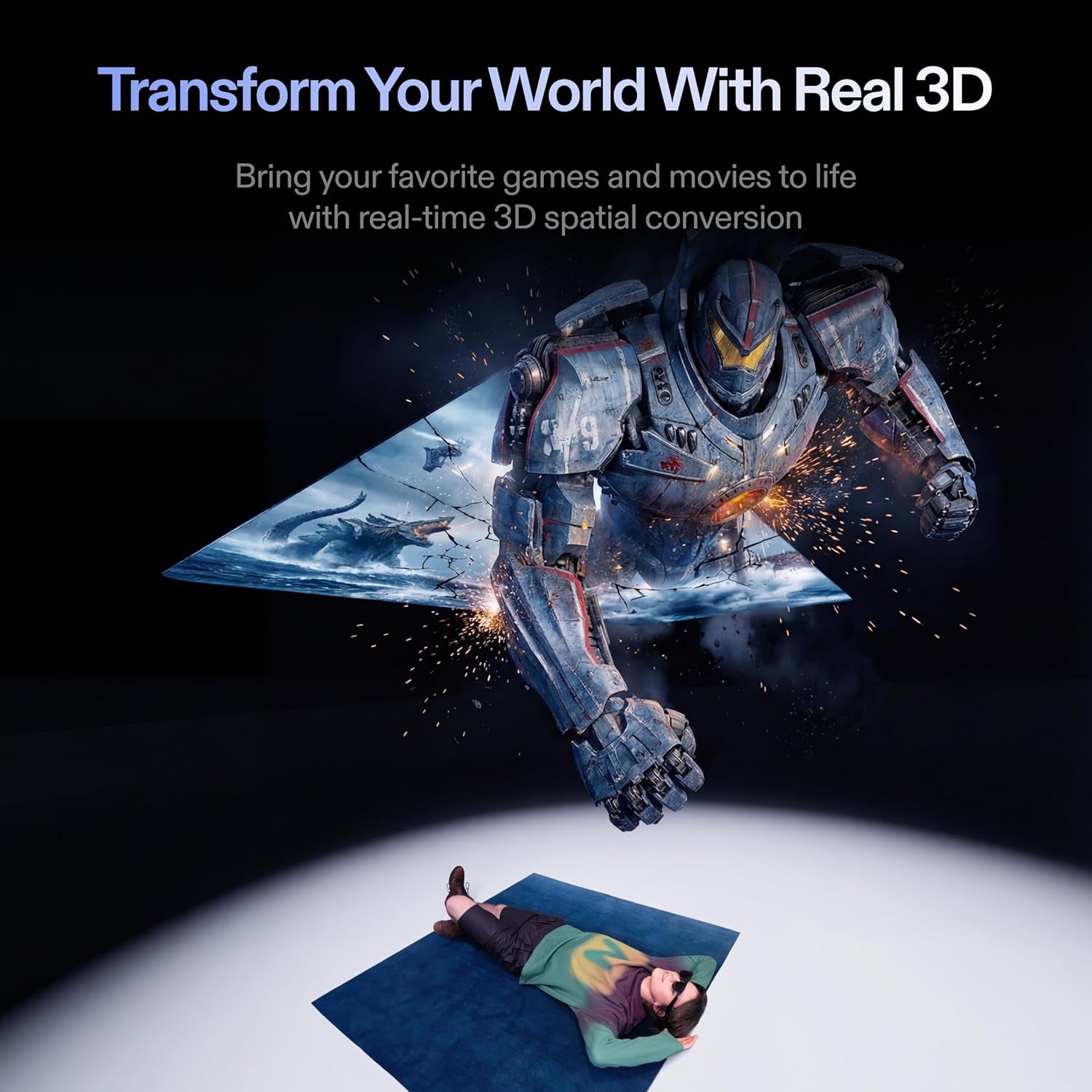1S AR Glasses, 500" Virtual Screen Smart Glasses with 52° FOV, Native 3Dof, 3D Mode, Powered by X1 Chip, Supports All USB-C DP Devices Including Iphone 17/16/15, Supports Switch 2 with  Neo