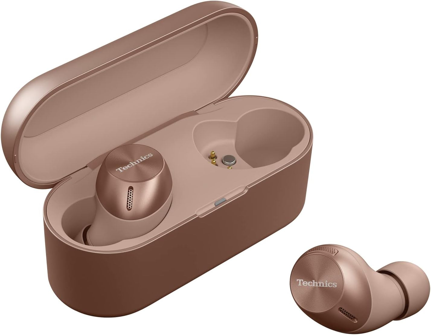 True Wireless Multipoint Bluetooth Earbuds with Microphone, Hifi, Clear Calls, Long Battery Life, Lightweight Comfort Fit, Alexa Built In, EAH-AZ40-N (Rose Gold)