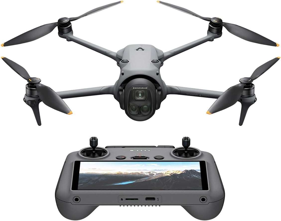 Mavic 4 Pro Drone with  RC 2, Flagship Tri-Camera Drone with 100MP 4/3 CMOS Hasselblad Camera, for Professionals, 30Km/18.6Mi Video Transmission, 51-Min Max Flight Time