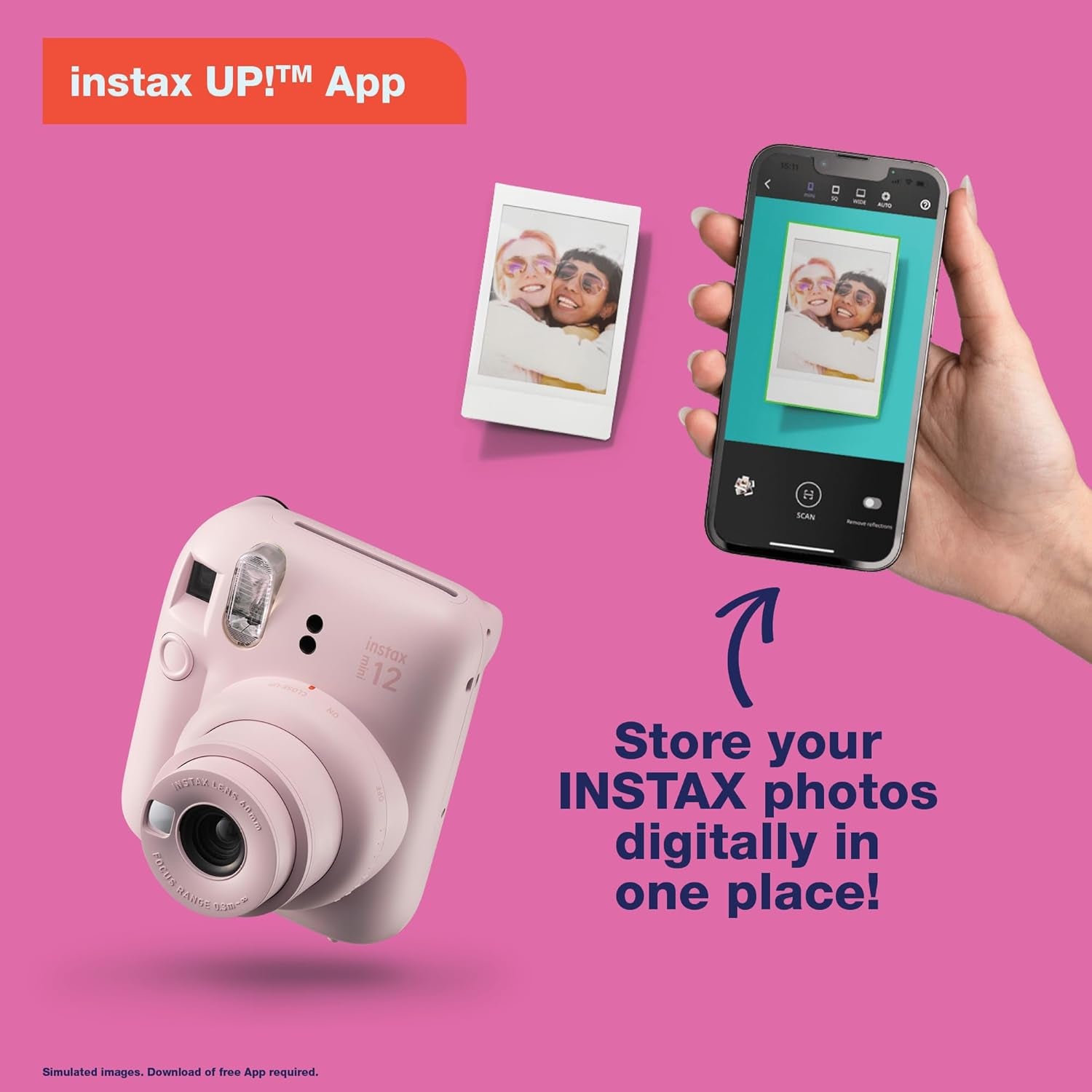 Instax Mini 12 Instant Film Camera - Pastel Blue