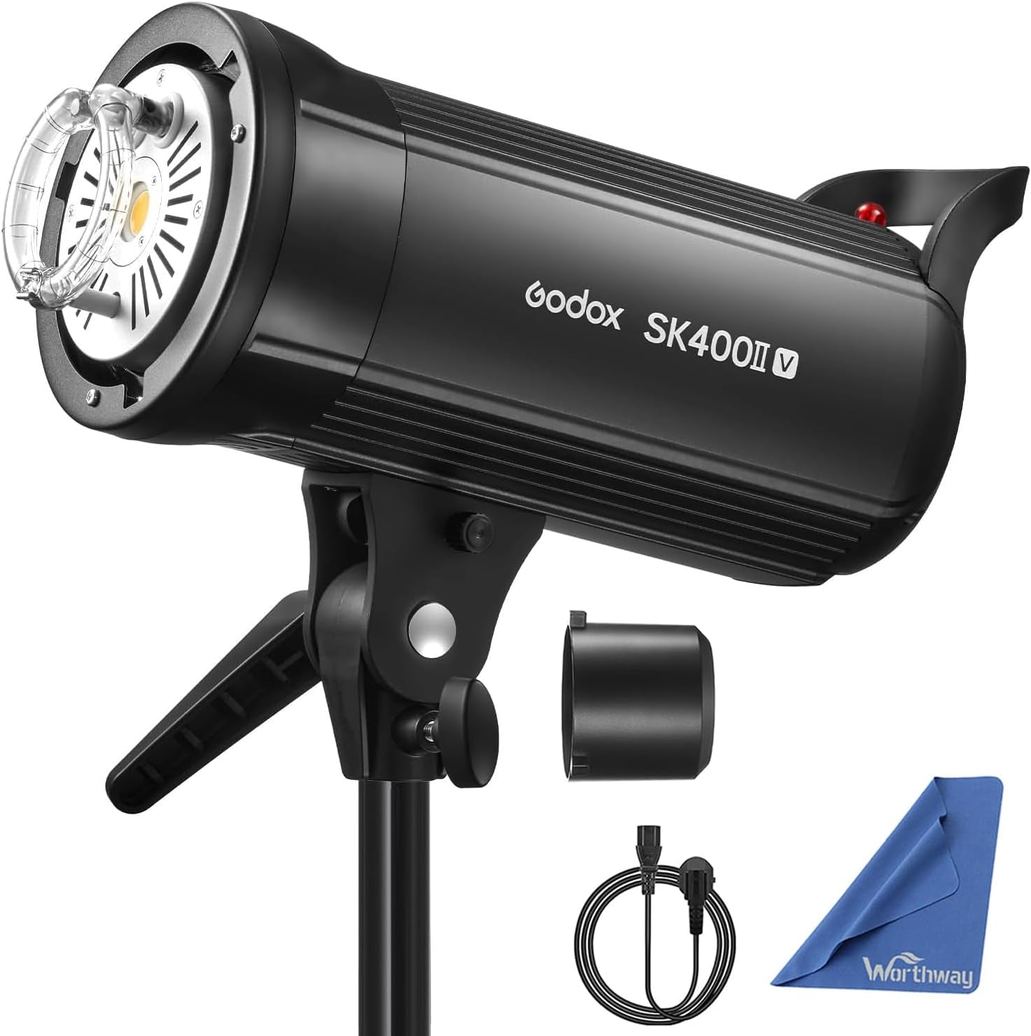 SK400II-V SK400IIV 400W Studio Strobe Flash - Bowens Mount LED Modeling Lamp for Studio,Commerce Phototgraphy(Sk400Ii Upgraded Version)