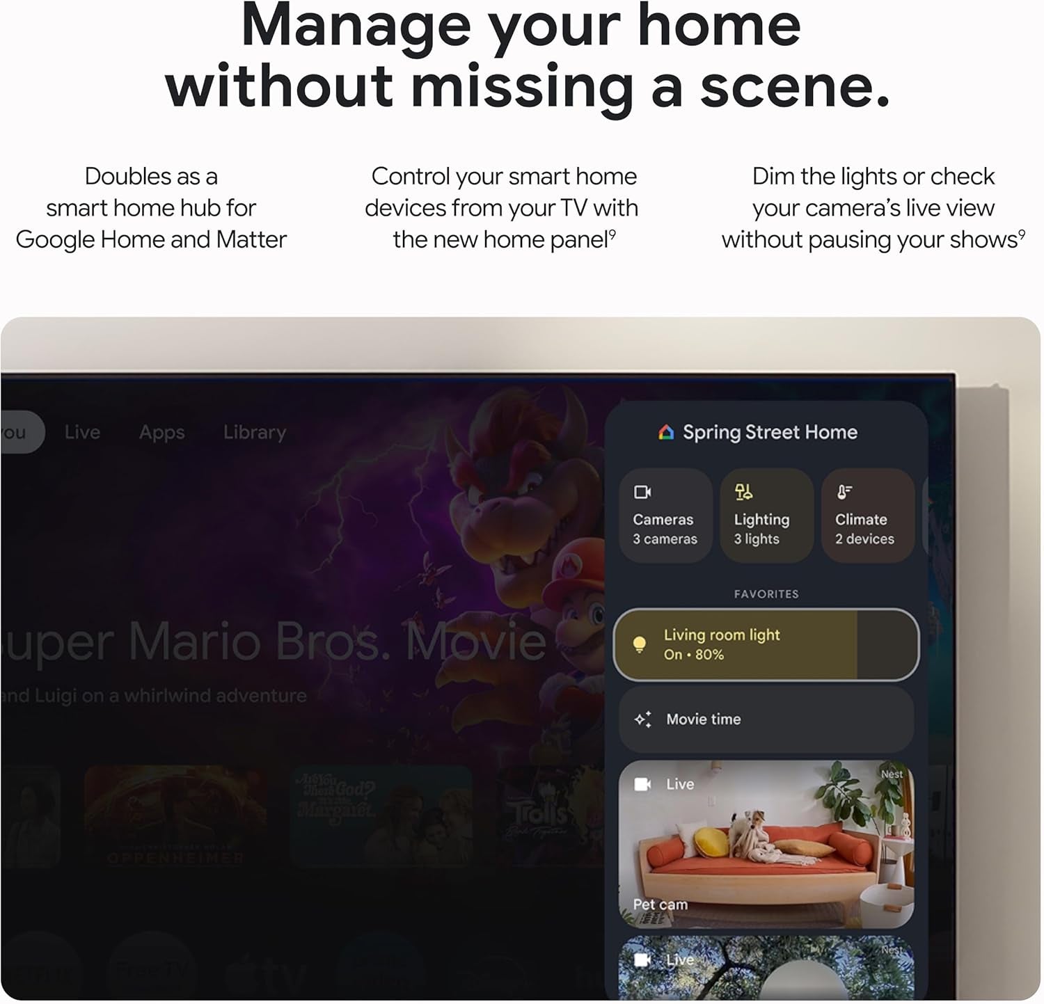 TV Streamer 4K - Fast Streaming Entertainment on Your TV with Voice Search Remote - Watch Movies, Shows, Live TV, and Netflix in 4K HDR - Smart Home Control - 32 GB of Storage - Porcelain