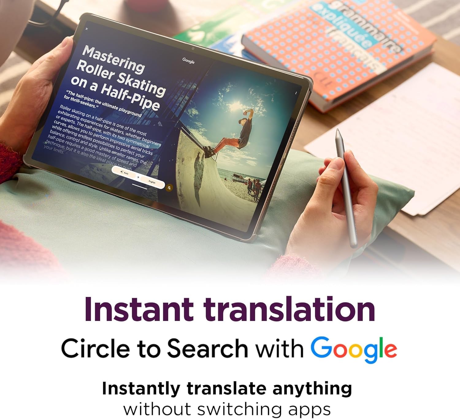 Idea Tab Pro with Google Gemini - Student Tablet - 12.7” 3K LCD Display - 8 GB Memory - 128 GB Storage - Mediatek Dimensity 8300 - Includes Pen and Folio Case