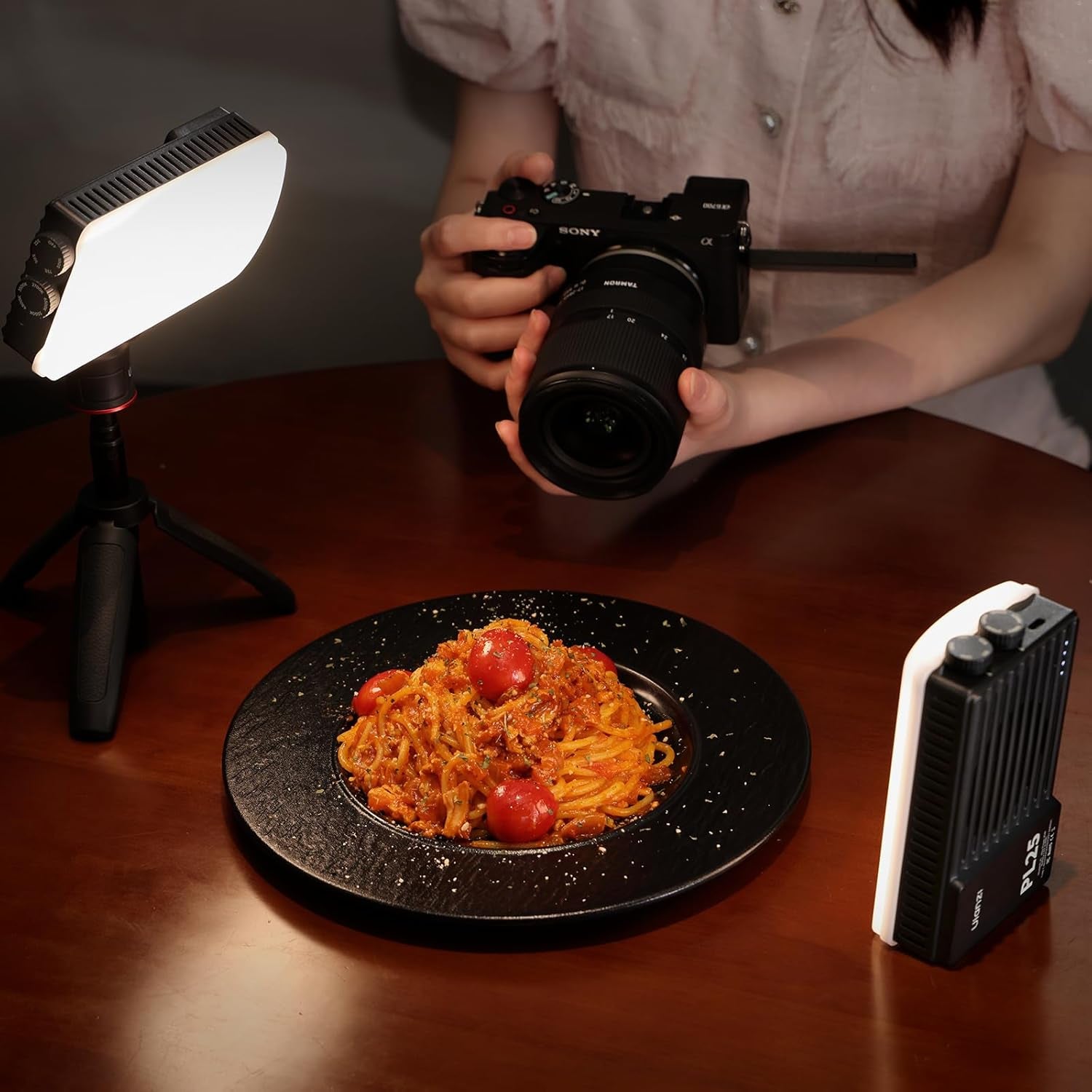 PL25 Video Light, 25W LED Camera Light Mini Panel Bi-Color for DSLR Photography, 3200Lux, CRI≥96 2700K-6500K, 2000Mah Rechargeable Portable On-Camera Lighting for Photo, Video, Youtube, Vlog