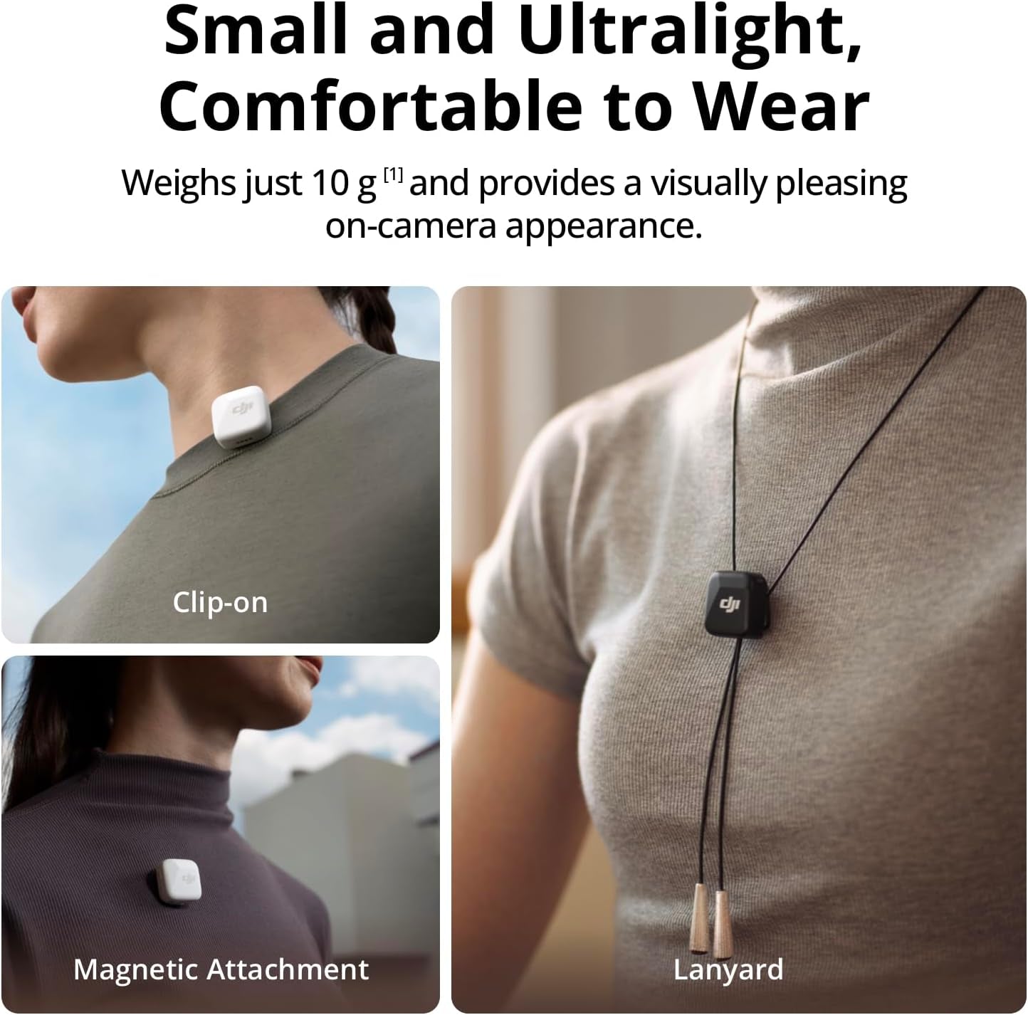 Mic Mini (2 TX + 1 RX + Charging Case) Wireless Lavalier Microphone, Ultralight, Noise Cancelling, up to 48-Hour Battery Life Bundle with 2 X Deco Gear Lapel Microphone and 5" EVA Case