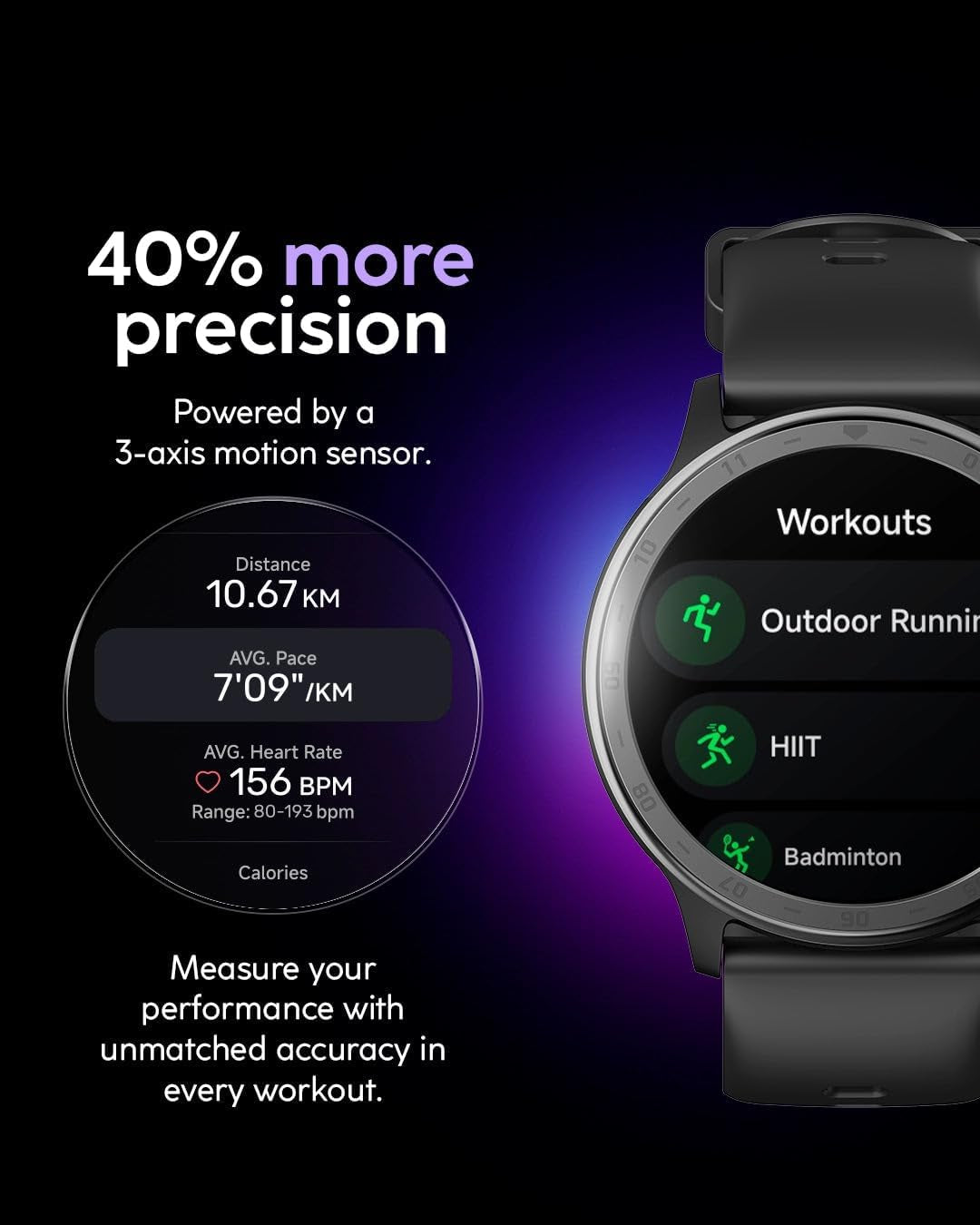 Cubitt AURA 2 Smartwatch, 1.43” AMOLED, Phone-Connected GPS, VITA AI Assistant, AI Coach, Readiness & Sleep Scores, 100+ Sports Modes, 3ATM Water Resistant, up to 8-Day Battery