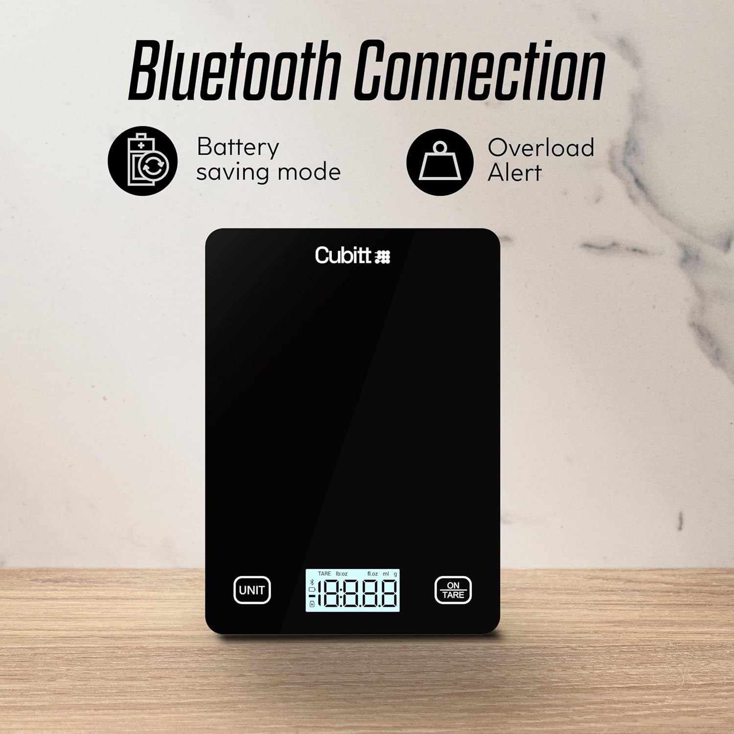 Smart Kitchen Scale, Bluetooth Food Scale with Nutritional Calculator for Keto, Macro and Calorie, Digital Grams and Oz for Weight Loss, Cooking and Baking with Smartphone APP (Black Color)