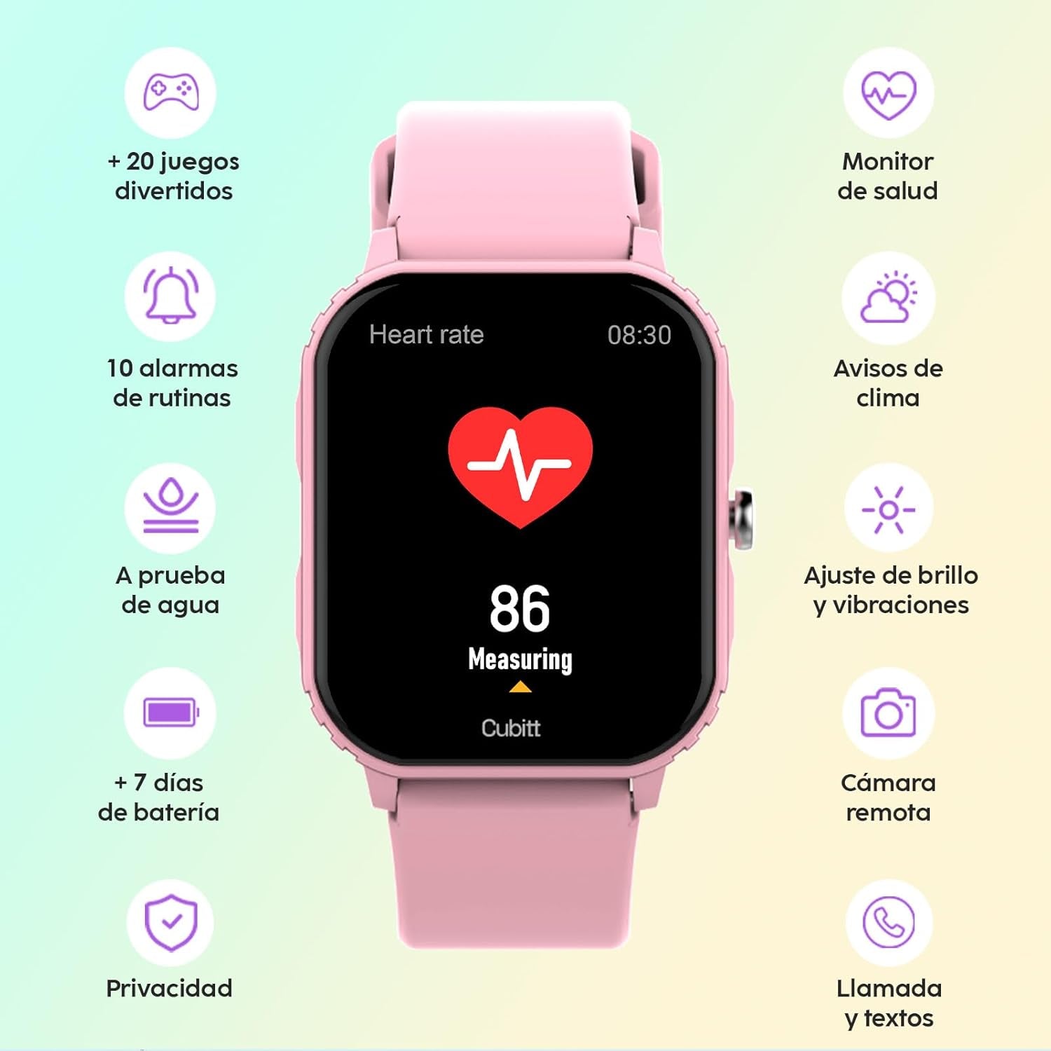 Teens Smart Watch Fitness Tracker for Teens, with Heart Rate, Blood Pressure, Blood Oxygen, Sleep Monitor, 20+ Games, Alarms, Activity Tracker 1.69'' HR Touch Screen, IP68 Waterproof