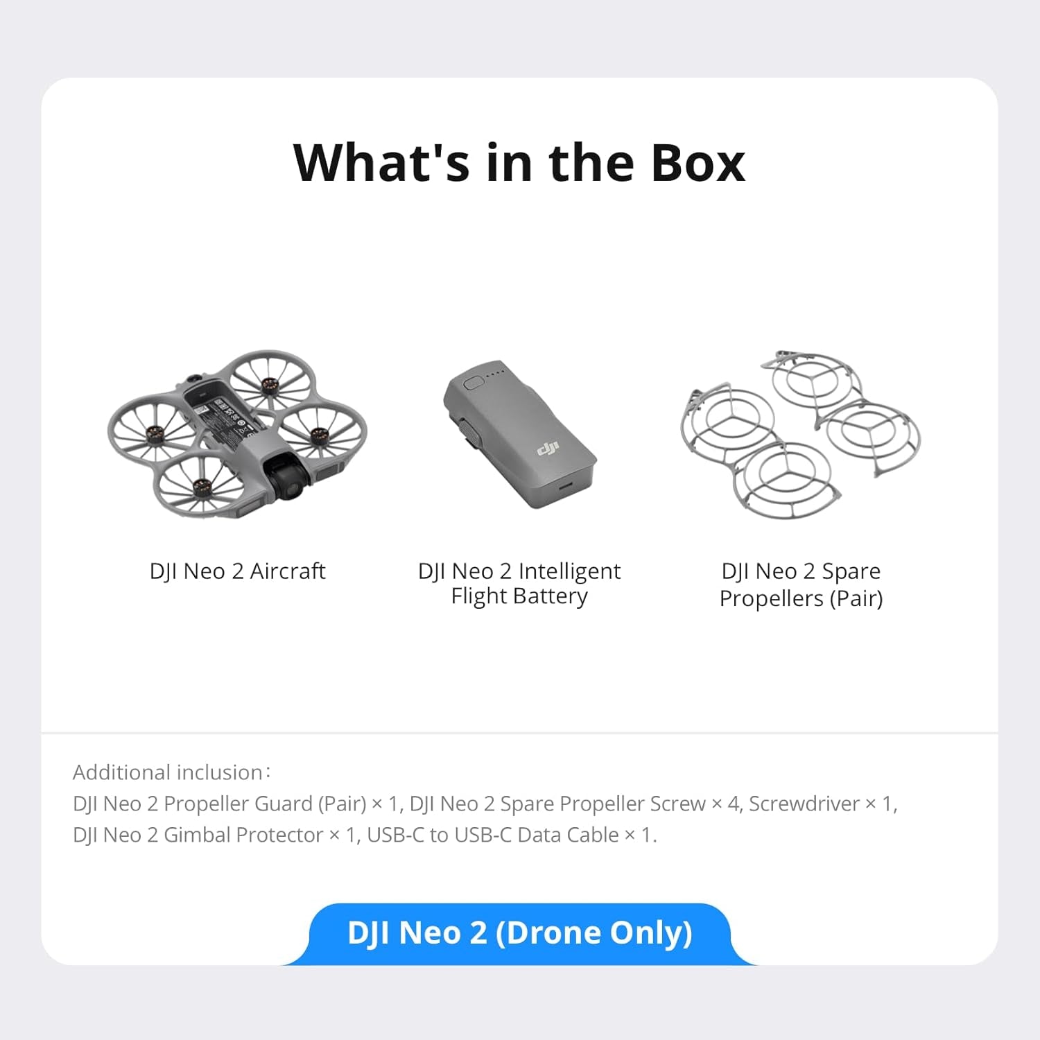 Neo 2 (Drone Only), Lightweight & Foldable 4K Drone with Camera, Palm Takeoff & Landing, Gesture Control, Activetrack, Omnidirectional Obstacle Sensing