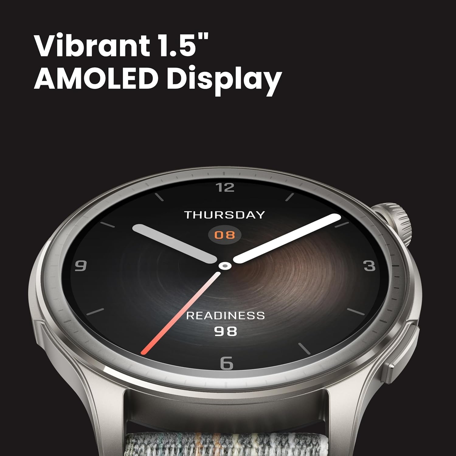 Balance Smart Watch 46Mm with Fitness Tracker, Body Composition & Health Analysis, Sleep Recovery, GPS, Amazon Alexa Built-In, Bluetooth Calling, Fitness Watch for Android Iphone, Sunset Grey