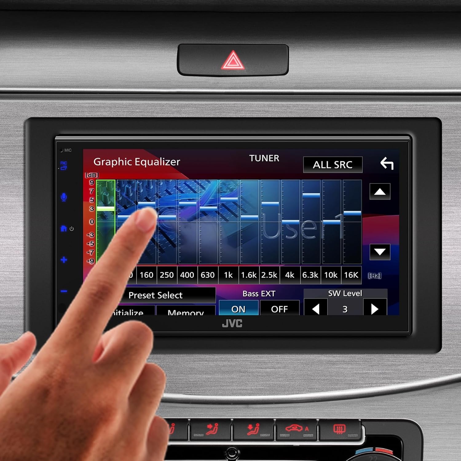 KW-M595BT Digital Car Stereo (50W X 6-Ch), Apple Carplay & Android Auto Compatible, Bluetooth-Enabled Head Unit with 6.8" LCD Display, Single DIN Touchscreen Car Stereo with USB Mirroring