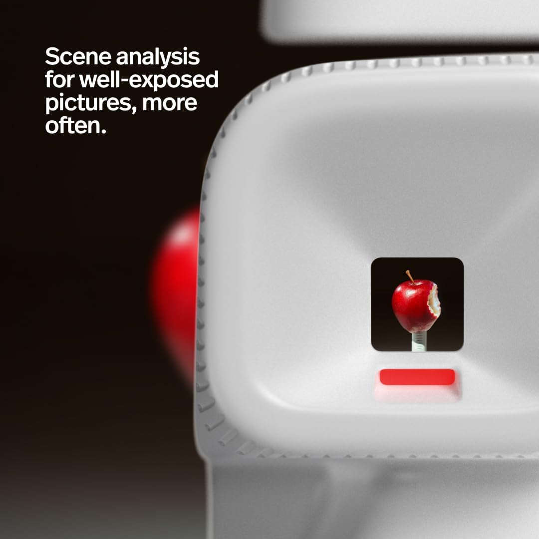 Flip Instant Camera + Color Film Bundle (16 Photos Included) - Black (6565) - Hyperfocal 4-Lens System, Sonar Autofocus, and Sence Analysis with Bluetooth Paired Companion App