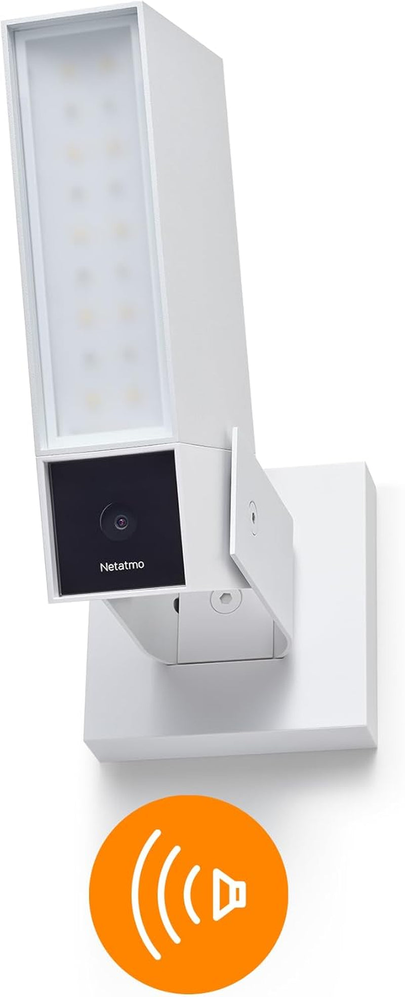 Smart Outdoor Security Camera with 105-Db Siren & Wifi | Sends Alerts to Your Smartphone | Floodlight & Movement Detection | Night Vision | Security without Monthly Fees (White)