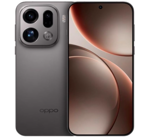Smartphone OPPO Find X9 Pro gris, vistas frontal y trasera con cámara Hasselblad.