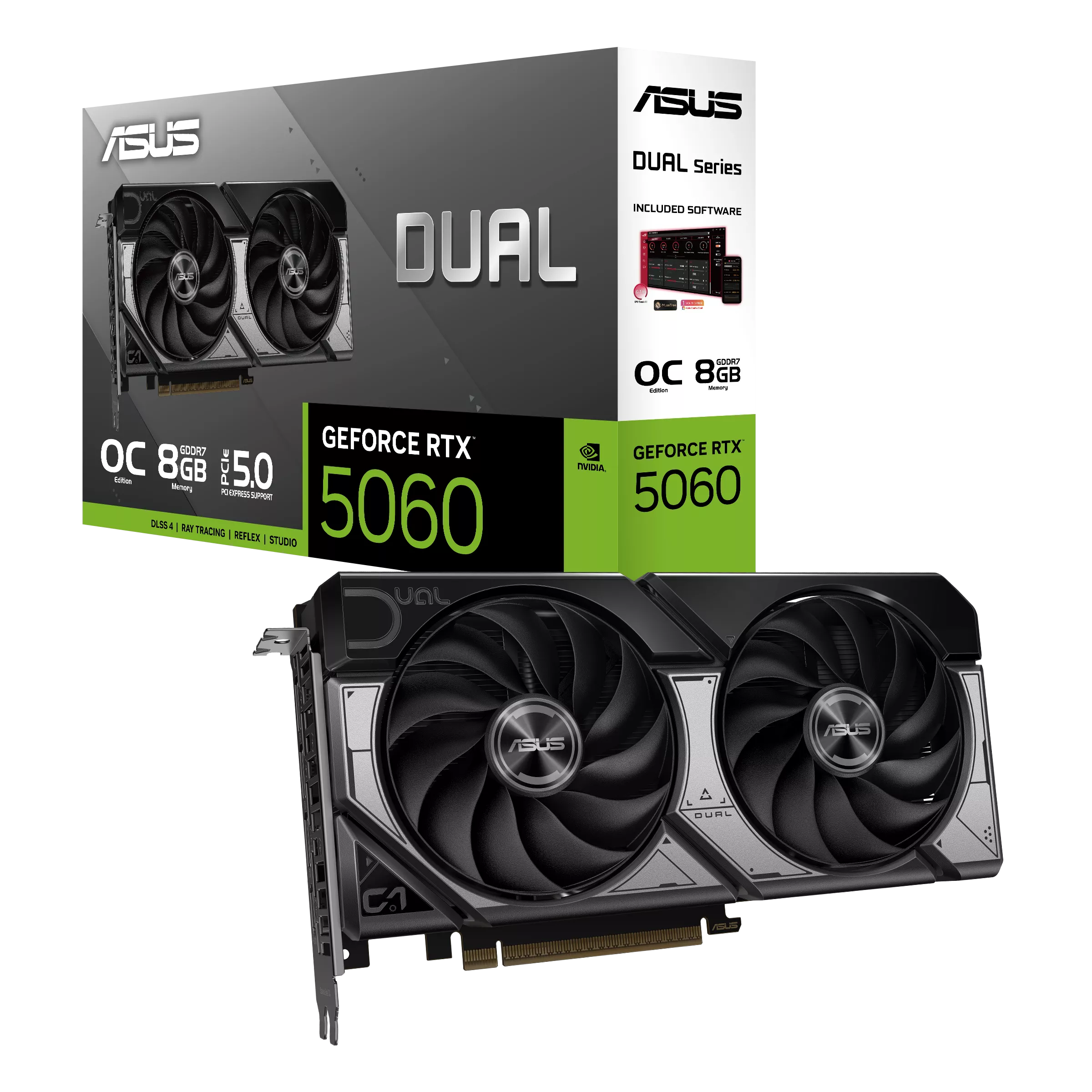 ASUS Dual GeForce RTX 5060 8GB GDDR7 OC Edition GPU