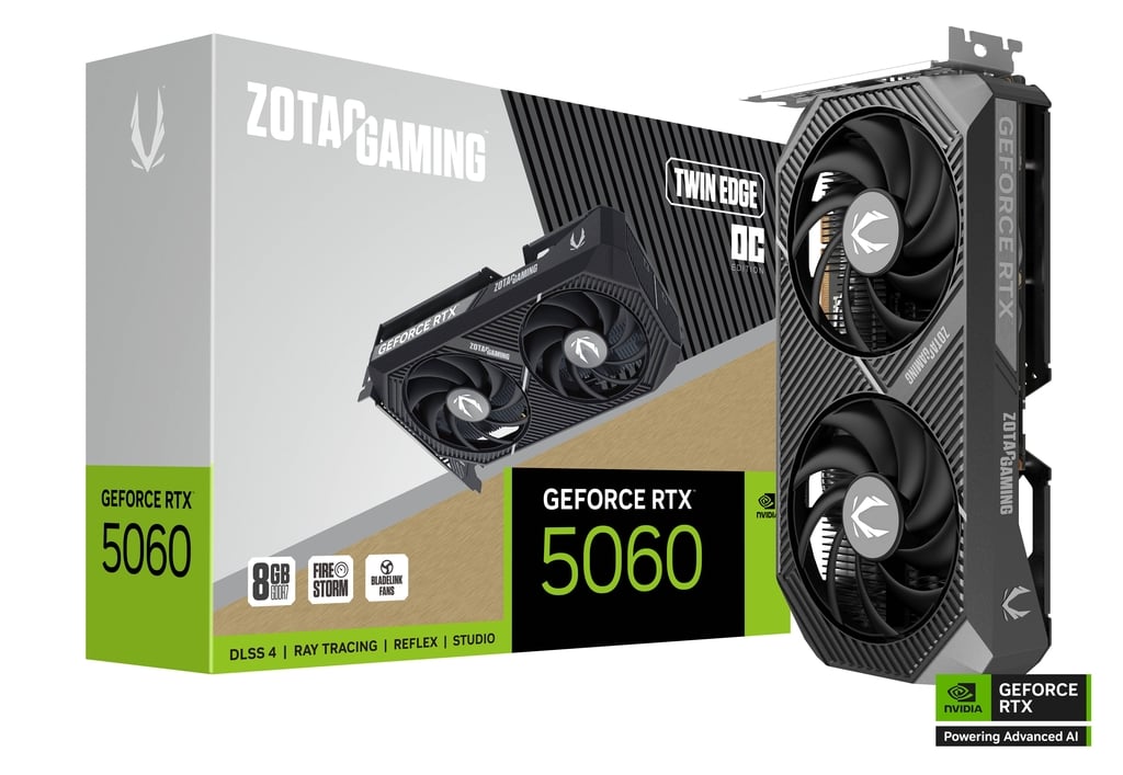 Tarjeta Grafica GPU ZOTAC Gaming GeForce RTX 5060 Twin Edge OC